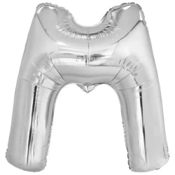 Balon foliowy litera M srebrna 69,5x86cm - Amscan