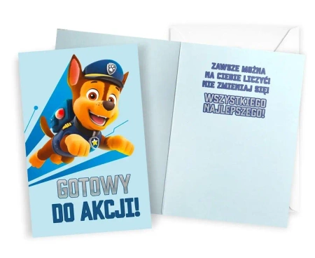 Karnet Urodziny Psi Patrol chłopiec - Kukartka