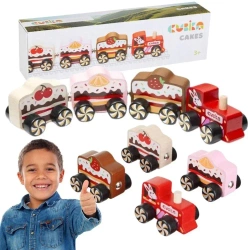 Drewniany pociąg Ciasteczka - Cubika