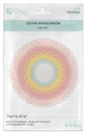 Wykrojniki - koła z falbanką 5szt - Dalprint dpCraft