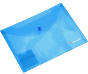 Teczka kopertowa A5 transparentna niebieska - Titanum