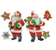Dekoracje samoprzylepne 3D Mikołaje 11szt - Titanum