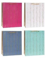 Torebka ozdobna 31x42x12cm hot-stamp mix ROZETTE