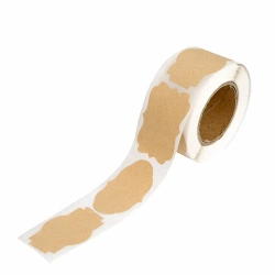 Naklejki na rolce etykiety vintage kraft 5x3cm 250 - Dalprint dpCraft