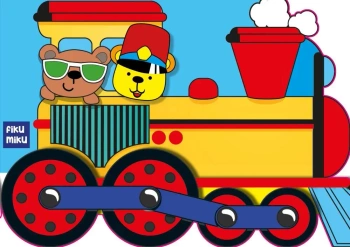 Lokomotywa. Kolorowanka z wykrojnika FIKU MIKU - Katarzyna Maćkowiak