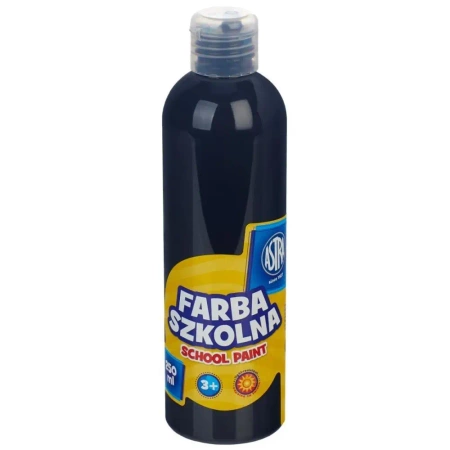 Farba szkolna naturalna tempera Astra 250 ml czarna - ASTRA art-pap