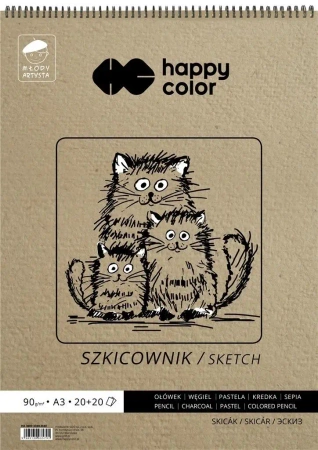 Szkicownik A3/40K Młody Artysta HAPPY COLOR - GDD