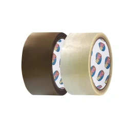 Taśma pakowa kauczukowa 55m brązowa - Alfa Pastello