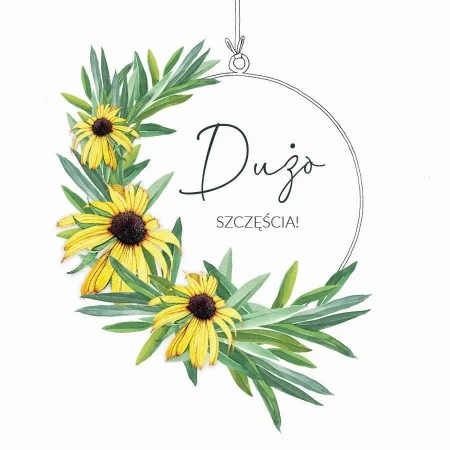 Karnet Swarovski kwadrat CL4005_PO Dużo Szczęścia! - Clear Creations