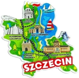 Magnes I love Poland Szczecin ILP-MAG-C-SZCZ-36 - Pan Dragon