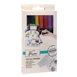 Markery do tkanin 8 kolorów - Grafix