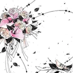 Karnet Swarovski kwadrat CL2508_BL Bukiet kwiatów - Clear Creations