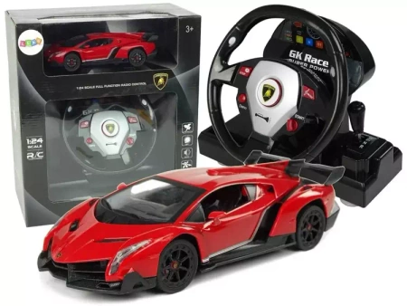 Auto zdalnie sterowane Lamborghini czerwone - Leantoys