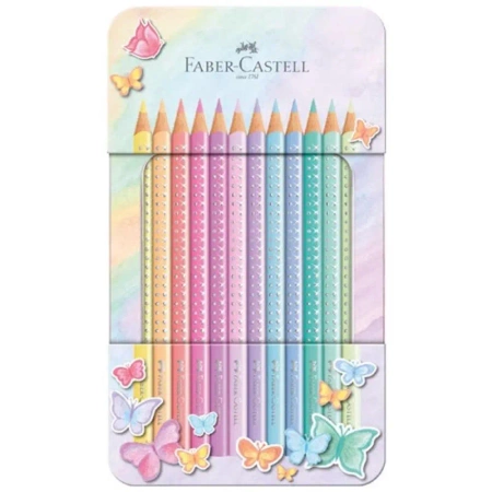 Kredki ołówkowe Sparkle pastel 12 kolorów - Faber Castell