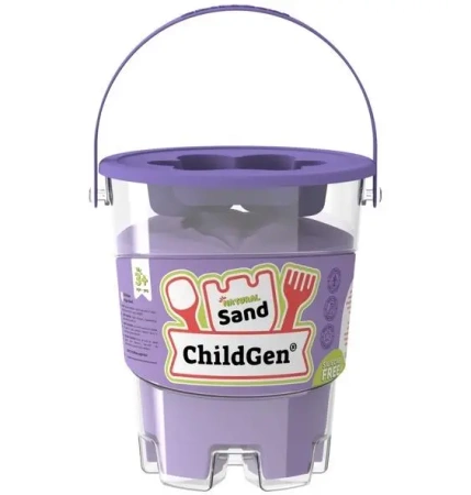 Piasek kinetyczny z foremką naturalny fioletowy - ChildGen
