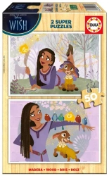 Puzzle drewniane 2x50 Życzenie - Educa
