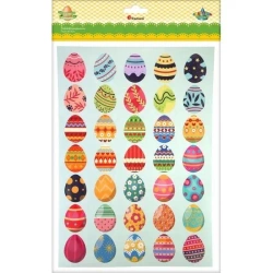 Naklejki papierowe pisanki 26x35mm 28szt - Titanum