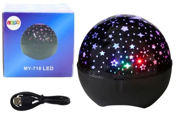 Projektor gwiazd 2w1 czarny - Leantoys