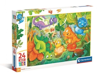 Puzzle 24 Maxi Super Kolor Dinos Happy Oasis - Clementoni