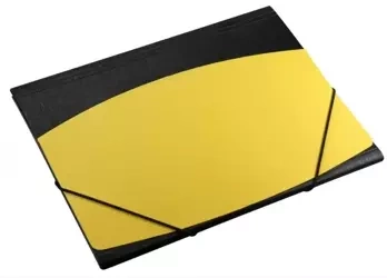 Teczka A4 z gumką faktura kory czarno-żółta - Titanum