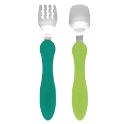 Sztućce mini zielone 12m+ - edisonMAMA