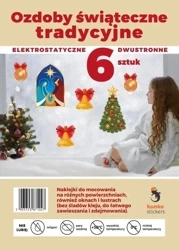 Ozdoby świąteczne elektrostatyczne tradycyjne 6szt - Kunke