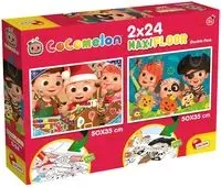 Cocomelon Puzzle podłogowe 2x24 Dzień zaczyna się od piosenki - Lisciani