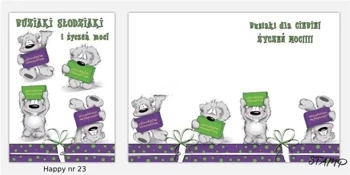 Karnet Happy B6 + koperta wzór nr 23 - Stamp
