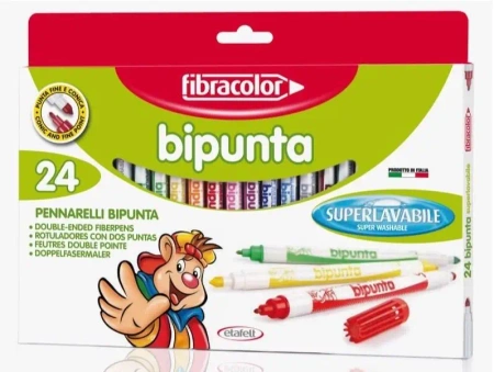Pisaki Bipunta Double Point 24 kol FIBRACOLOR