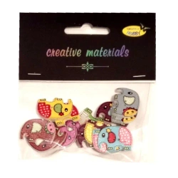 Guziki ozdobne Słoń 25x18mm 15szt - Galeria Hobby