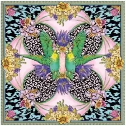 Karnet kwadrat z kopertą Tropical Parrots - Museums & Galleries