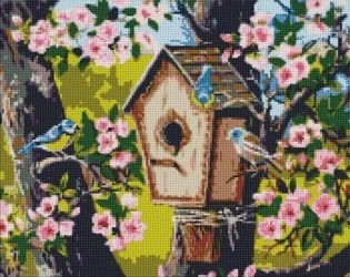 Diamentowa mozaika - Parapetwka dla ptaków 40x50cm - Ideyka