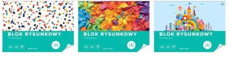 Blok rysunkowy biały A3/20K (10szt) - INTERDRUK