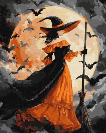 Malowanie po numerach - Czarownica przy księżycu - Ideyka