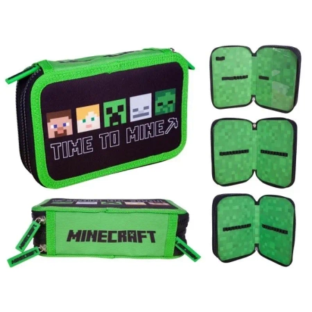 Piórnik potrójny Jumbo BW Minecraft AC3 - ASTRA papiernicze