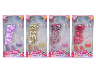 Suknia dla lalki 29cm z butami i torebką MIX - ADAR