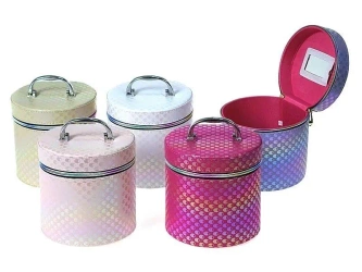 Kuferek M z lusterkiem na zamek 17x17x16cm MIX - ADAR