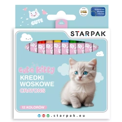 Kredki woskowe 12 kolorów Kitty - STARPAK