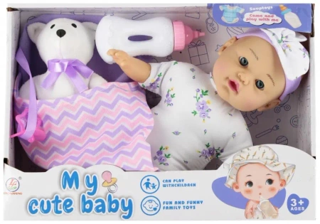 Lalka. Miękki bobas z akcesoriami 30cm - Mega Creative
