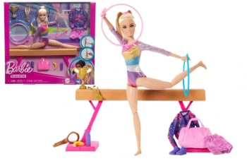 Barbie. HRG52 Lalka gimnastyczka + 14 akcesoriów