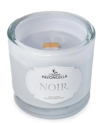 Świeczka sojowa Noir biała 170g - Pavoncella