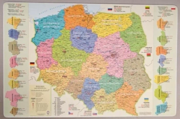 Podkładka mapa administracyjna Polski - Zachem