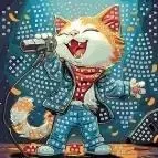 Mozaika piankowa śpiewający kot 25x25cm - Titanum