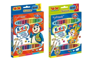 Kredki trójkątne dwustronne 18/36 kolorów BAMBINO - ST-MAJEWSKI