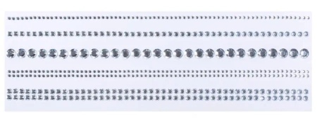 Dżety samoprzylepne srebrne paski 30cm 5szt - Brewis