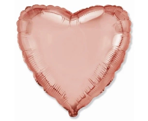 Balon foliowy 46cm Serce różowo-złote - Godan