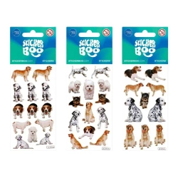 Naklejki Sticker BOO silver Pieski mix