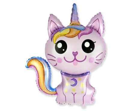 Balon foliowy 61cm Magiczny kot różowy - Godan