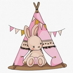 Malowanie po numerach - Baby Rabbit in the... Kids - Ideyka