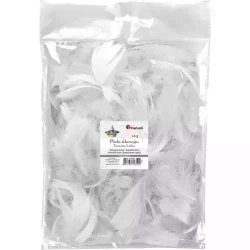 Piórka puch 16g, białe